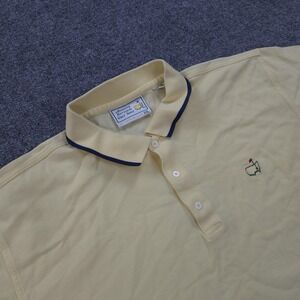 Augusta National Golf Shop Polo Shirt Mens 2XL Yellow Masters Logo Vintage